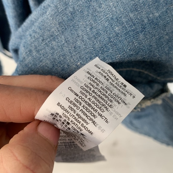 EUC Tory Burch Deneuve Light Blue‎ Denim Knee Length Shirtdress size XS chambray - Picture 9 of 14